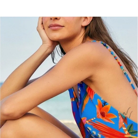 New FARM Rio Macaw Party One Piece Swimsuit - Picture 6 of 7